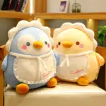 Kawaii baby animal plushies - Little Sunshine Collection featuring a blue penguin and yellow duck with ruffles.