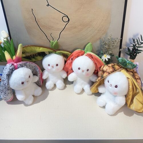 Kawaii Transformable Bunny Plushie - Tropical Fruits Edition