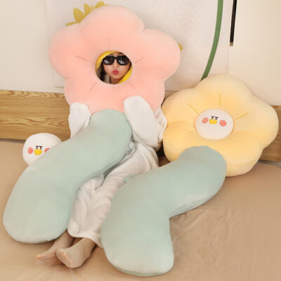 Kawaii Angry Flower Sleeping Pillow - Removable Head Edition
