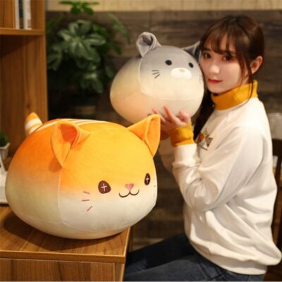 Kawaii Chonky Neko Cat Plushie - Loaf Bread Edition