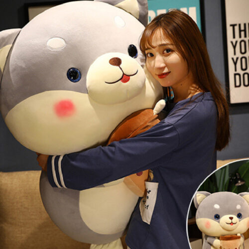 Kawaii Drinking Shiba Inu Plushie - Boba Milk Edition