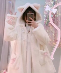 Pink Neko Fur Coat