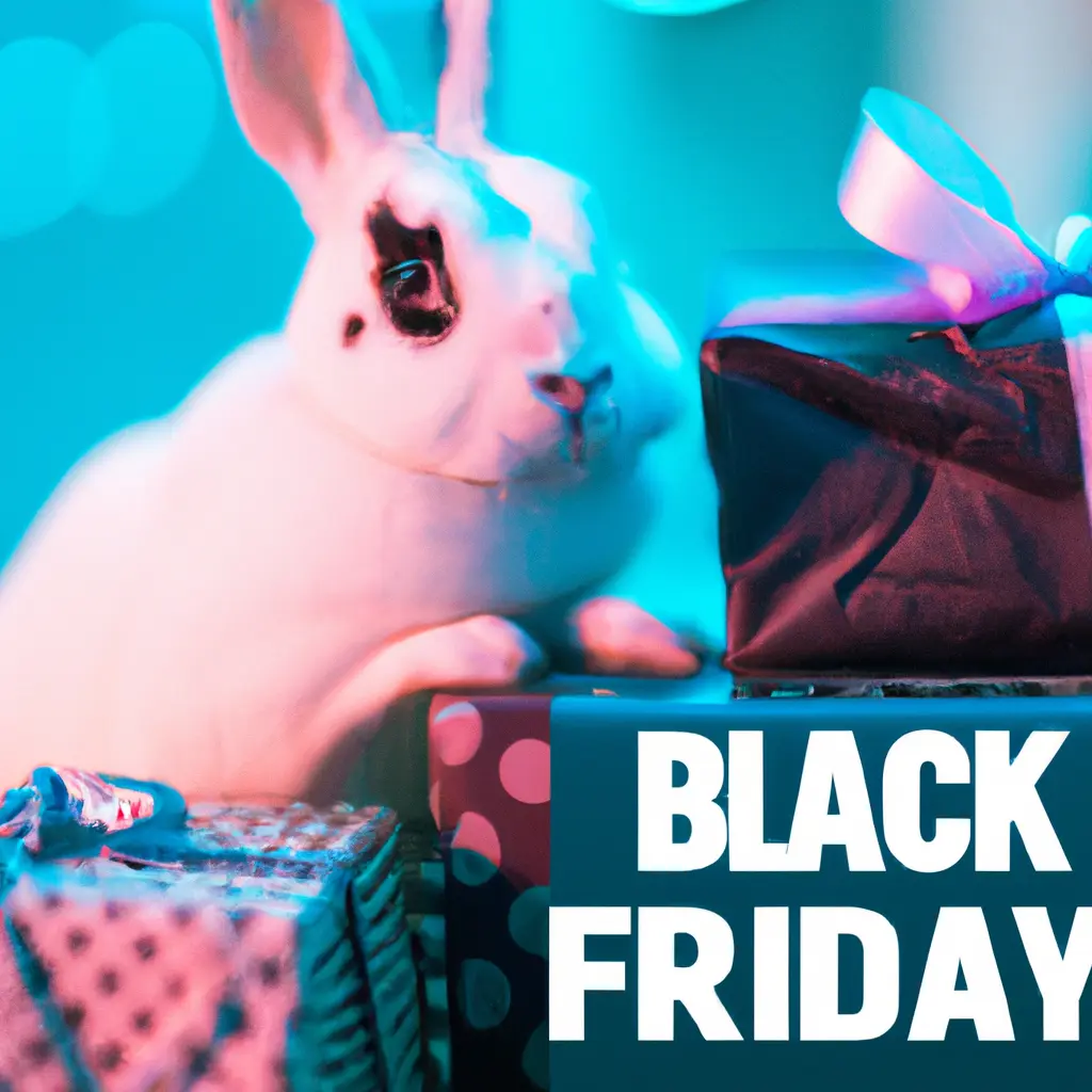 bunny buying gifts on black friday