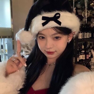 Cute Black Christmas Hat