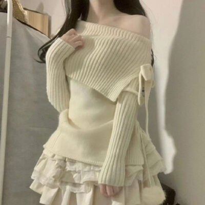 One-shoulder Knitwear Sweater