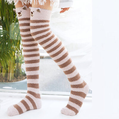 Stripped Long Socks - Kawaii Winter