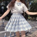 White Ming Tartan Skirt