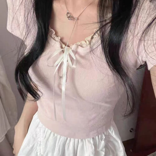 Sweet Short-sleeved Top - Kawaii Clothes