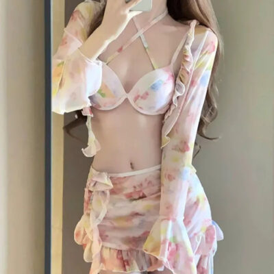 Four-piece Bikini Swimsuit - Kawaii Aesthetic