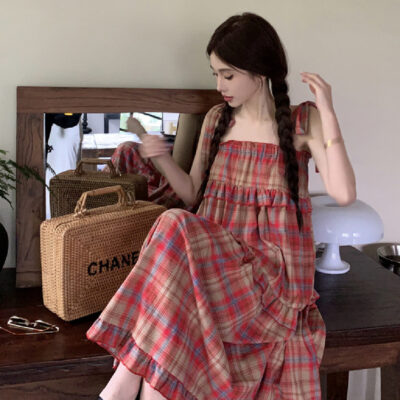 French Style Suspender Skirt - Vintage Aesthetic