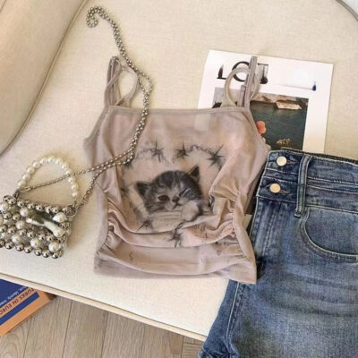 The KItty Top - Y2K Aesthetic