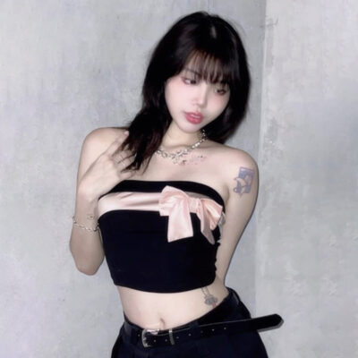 Bow Tube Top - Coquette Aesthetic