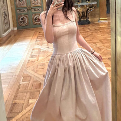 Sleeveless Camisole Dress - Vintage Aesthetic