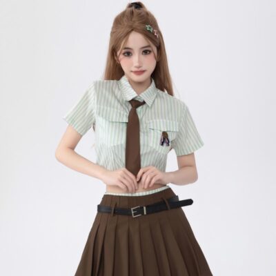 Japanese Style Short Shirt - Preppy Kawaii Clothes