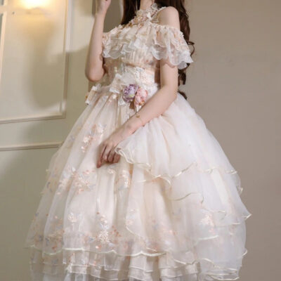 Floral Puffy Lolita Dresses - Princesscore