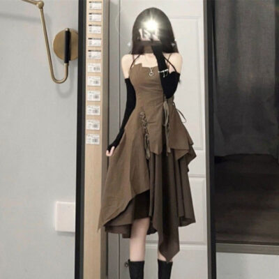 Suspender Skirt Dress - Retro Aesthetic