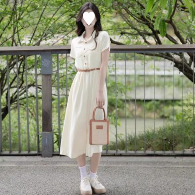 Summer Collar Dress - Korean Aesthetic