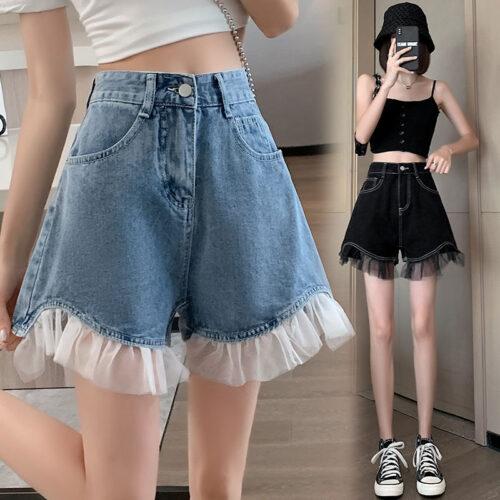Puffy Denim Shorts - Y2K Aesthetic