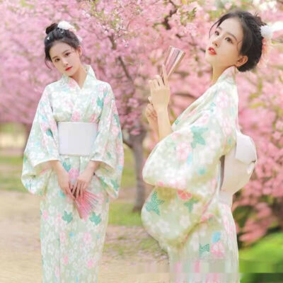 Japanese Floral Kimono - Traditional Aesthetic