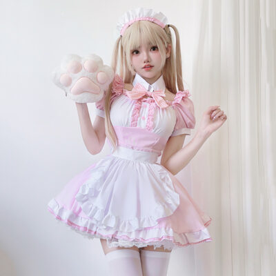 Pink Maid Costume - Kawaii Aesthetic