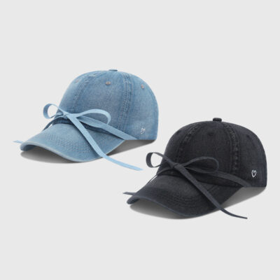 Bowed Baseball Cap - Korean Aesthetic