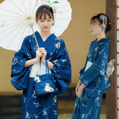 Deep Blue Yukata - Japanese Aesthetic
