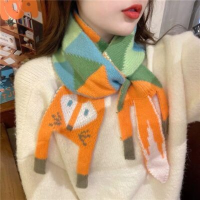 Cute Fox Scarf - Cottage Aesthetic