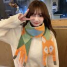 Cute Fox Scarf - Cottage Aesthetic word3