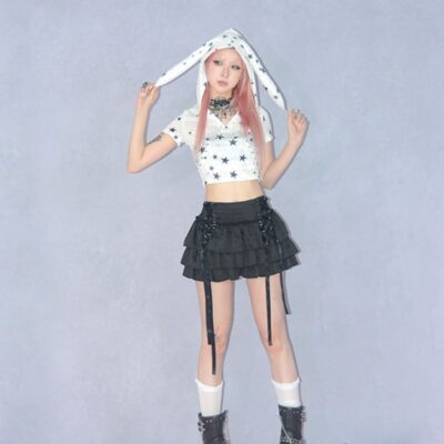 Rabbit Ears Hooded T-shirt - Kawaii Clothes