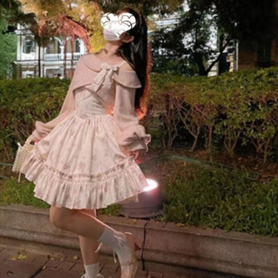 Bow Floral Dress - Soft Girl Aesthetic