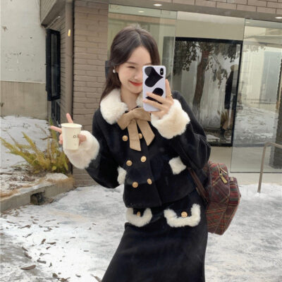 Retro Style Winter Set - French Aesthetic