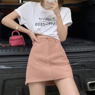 Denim Mini Skirt - Korean Aesthetic