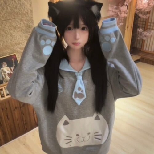 Harajuku Style Neko Sweater - Kawaii Clothes