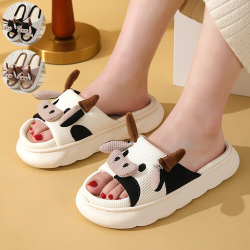 Cow and Frog Slippers - Kawaii Home