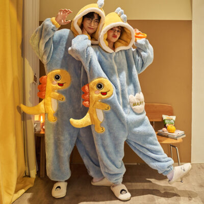 Pajama Dino-Shark Jumpsuit - Couple Edition