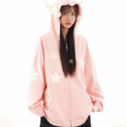 Loose Thick Feathered Hoodie - Harajuku Aesthetic word1