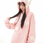 Loose Thick Feathered Hoodie - Harajuku Aesthetic word1