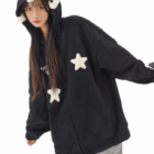 Loose Thick Feathered Hoodie - Harajuku Aesthetic word1
