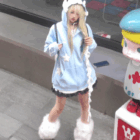 Loose Thick Feathered Hoodie - Harajuku Aesthetic word1