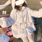 Fluffy Rabbit Ears Hoodie - Kawaii Clothes word3