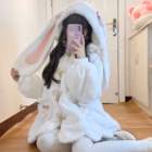 Fluffy Rabbit Ears Hoodie - Kawaii Clothes word3