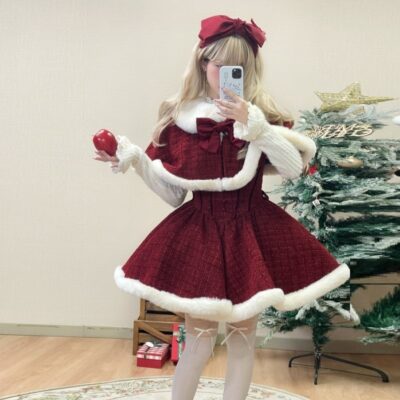 Christmas Kawaii Winter Dress - Cutecore