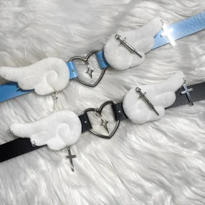 Winged Heart Necklace - Harajuku Aesthetic