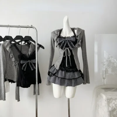 Dark Gyaru Set - Gothic Lolita Aesthetic