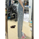 Blue Trousers With Belt