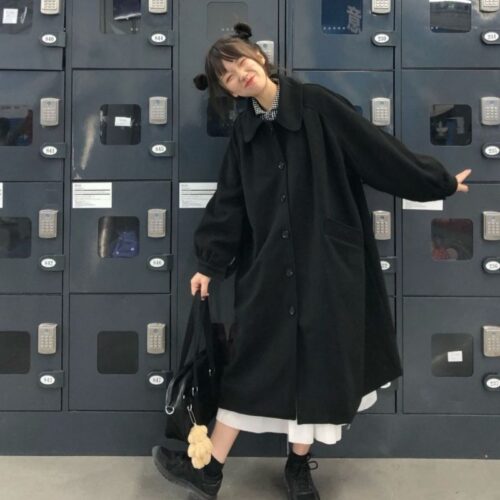 Japanese Style Large Coat - Kawaii Clothes