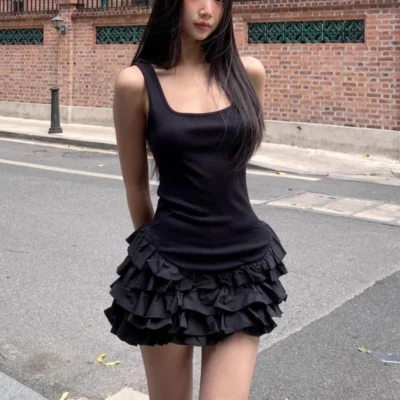 Ruffled Summer Dress - Coquette Aesthetic