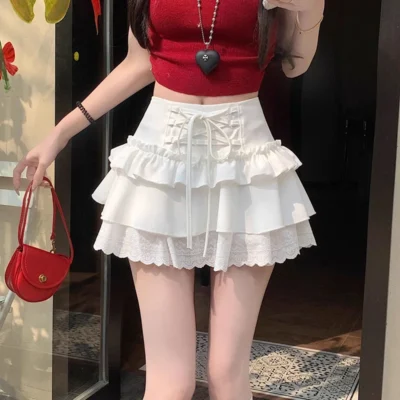Korean Style Mini Skirt - Coquette Aesthetic