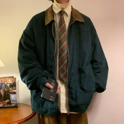 Korean Style College Jacket - Preppy Aesthetic