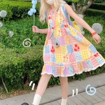 Cute Colorful Dress - Jojifuku Aesthetic